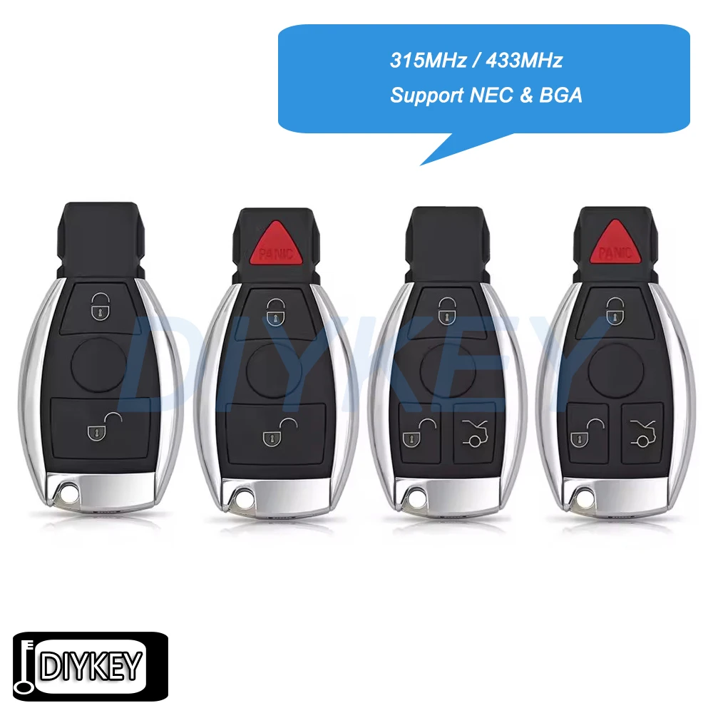 Умный дистанционный автомобильный брелок с 2/3/4 кнопками 315 МГц/433 МГц для Mercedes Benz NEC & BGA A B S E Class W202 W203 W204 W210 W220
Умный дистанционный автомобильный брелок с 2/3/4 кнопками 315 МГц/433 МГц для Mercedes Benz NEC & BGA A B S E Class W202 W203 W204 W210 W220