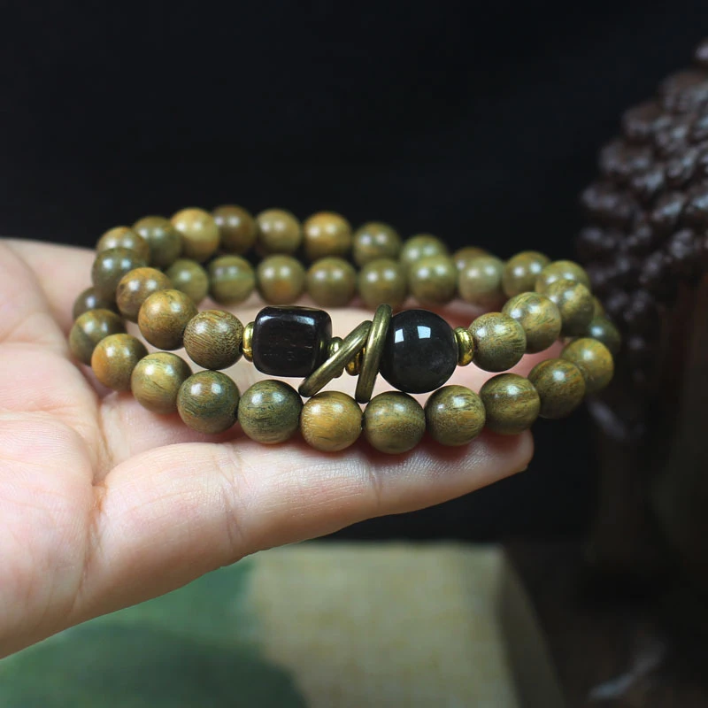 Green Sandalwood Vintage Style Double-Layer Bracelet 8mm Unisex Jewelry Buddhist Ethnic Style Prayer Beads
Green Sandalwood Vintage Style Double-Layer Bracelet 8mm Unisex Jewelry Buddhist Ethnic Style Prayer Beads