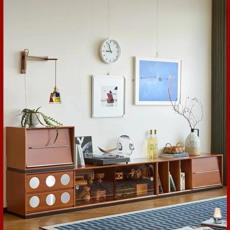 Nordic solid wood TV cabinet household small apartment floor combination storage cabinet
Nordic solid wood TV cabinet household small apartment floor combination storage cabinet
