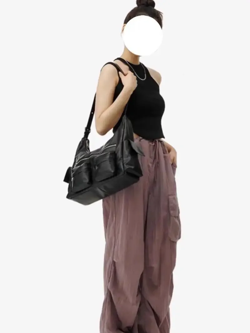 Retro Multi Pocket Commuting Single Shoulder Tote Bags for Women Korean Niche Design Spicy Girl Style Motorcycle Bag
Retro Multi Pocket Commuting Single Shoulder Tote Bags for Women Korean Niche Design Spicy Girl Style Motorcycle Bag