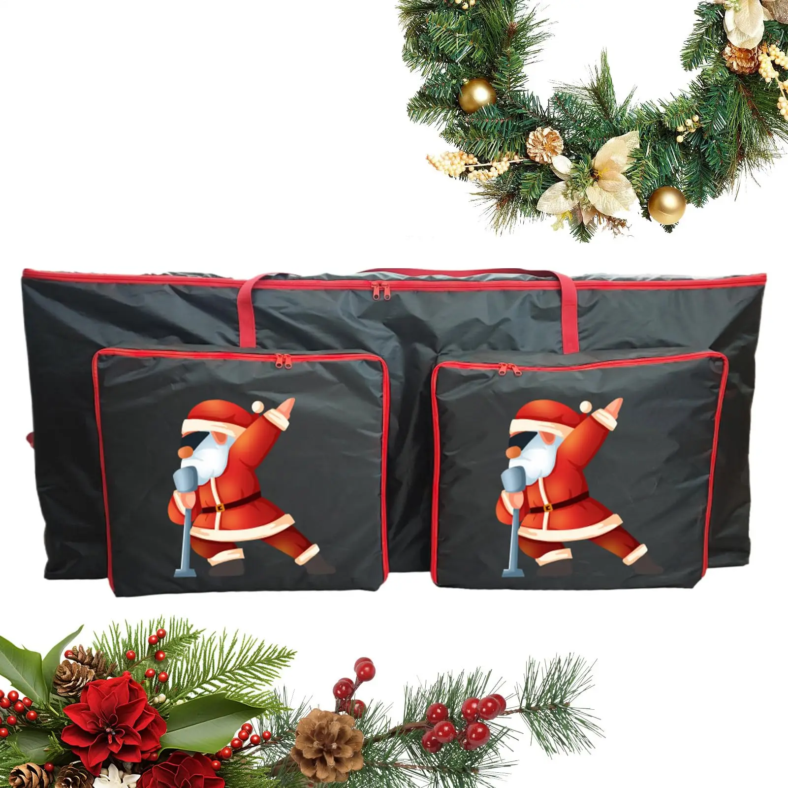 Christmas Tree Storage Bag Foldable Wreath Carry Bag - 210D Oxford Fabric Waterproof Xmas Storage Box for Strong Durable Handles
Christmas Tree Storage Bag Foldable Wreath Carry Bag - 210D Oxford Fabric Waterproof Xmas Storage Box for Strong Durable Handles