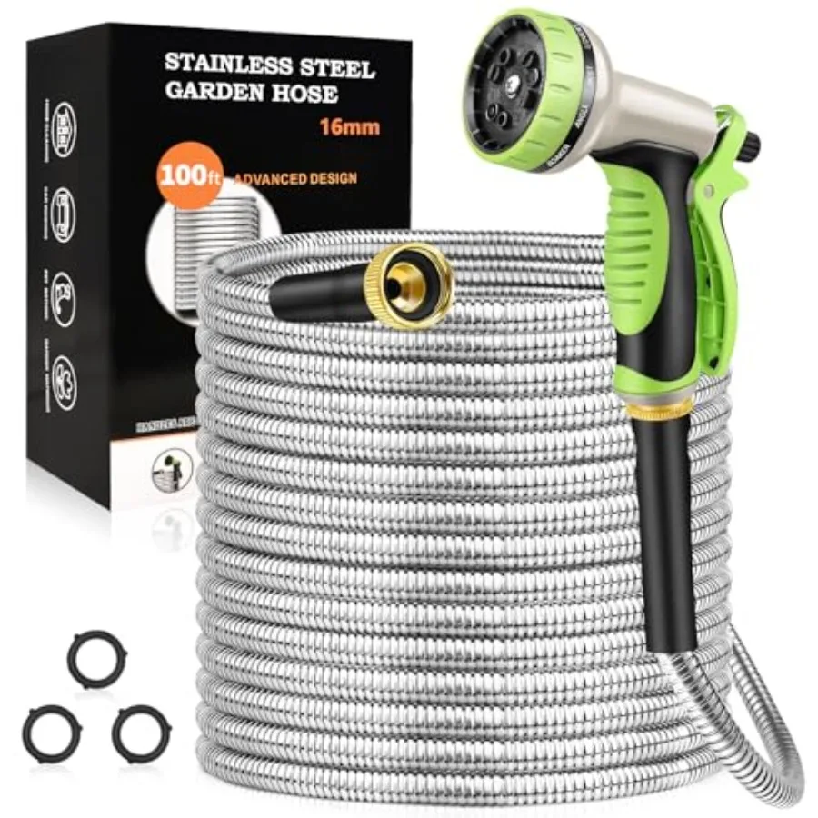 Садовый шланг 30 м из нержавеющей стали, сверхпрочный, с насадкой на 10 функций, не перекручивается, гибкий, прочный и легкий
Садовый шланг 30 м из нержавеющей стали, сверхпрочный, с насадкой на 10 функций, не перекручивается, гибкий, прочный и легкий