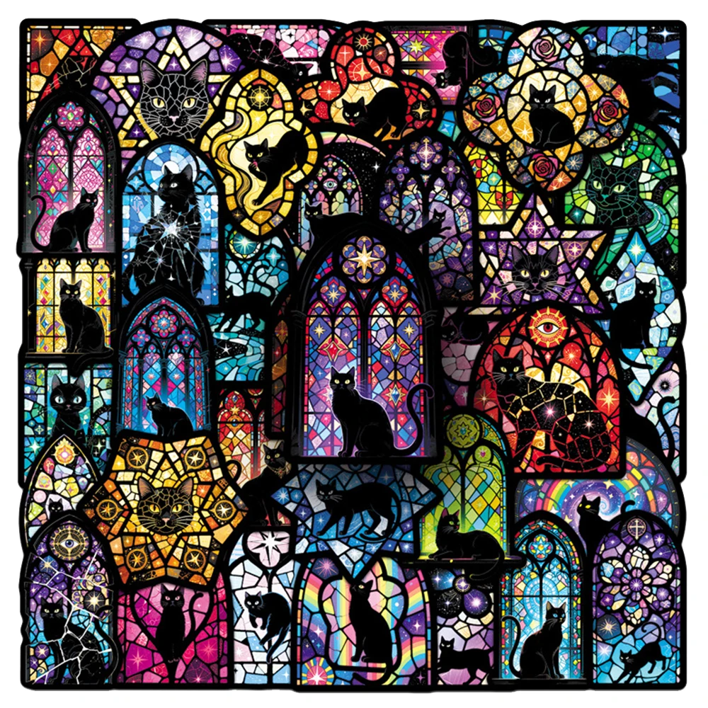 10/30/50pcs Vintage Colorful Glass Black Cat Cartoon Stickers Gothic Style Decal DIY Skateboard Guitar Car Cool Graffiti Sticker
10/30/50pcs Vintage Colorful Glass Black Cat Cartoon Stickers Gothic Style Decal DIY Skateboard Guitar Car Cool Graffiti Sticker