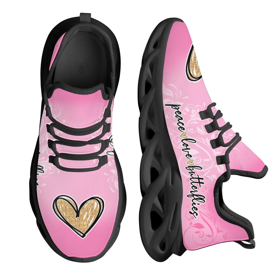 INSTANTARTS Pink Shoes Love Pattern Peace Love Printed Outdoor Shoes Female Running Sneakers Light Mesh Women's Footwear
INSTANTARTS Pink Shoes Love Pattern Peace Love Printed Outdoor Shoes Female Running Sneakers Light Mesh Women's Footwear