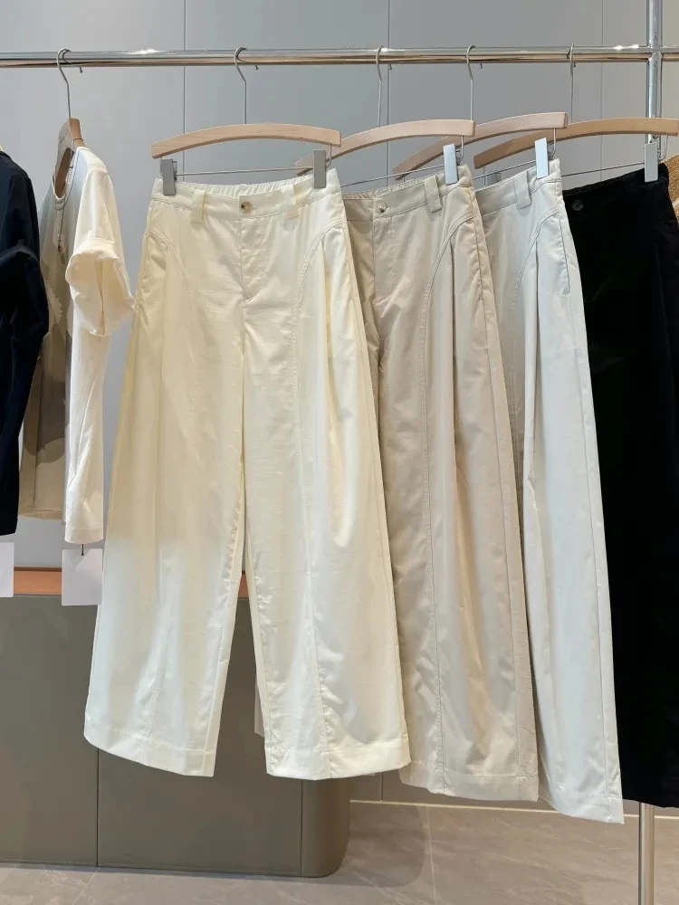 High Waist Wide Leg Pants Women's Summer Loose Slimming Lightweight Straight Casual Trousers Folded Design Comfortable Loose Fit
High Waist Wide Leg Pants Women's Summer Loose Slimming Lightweight Straight Casual Trousers Folded Design Comfortable Loose Fit