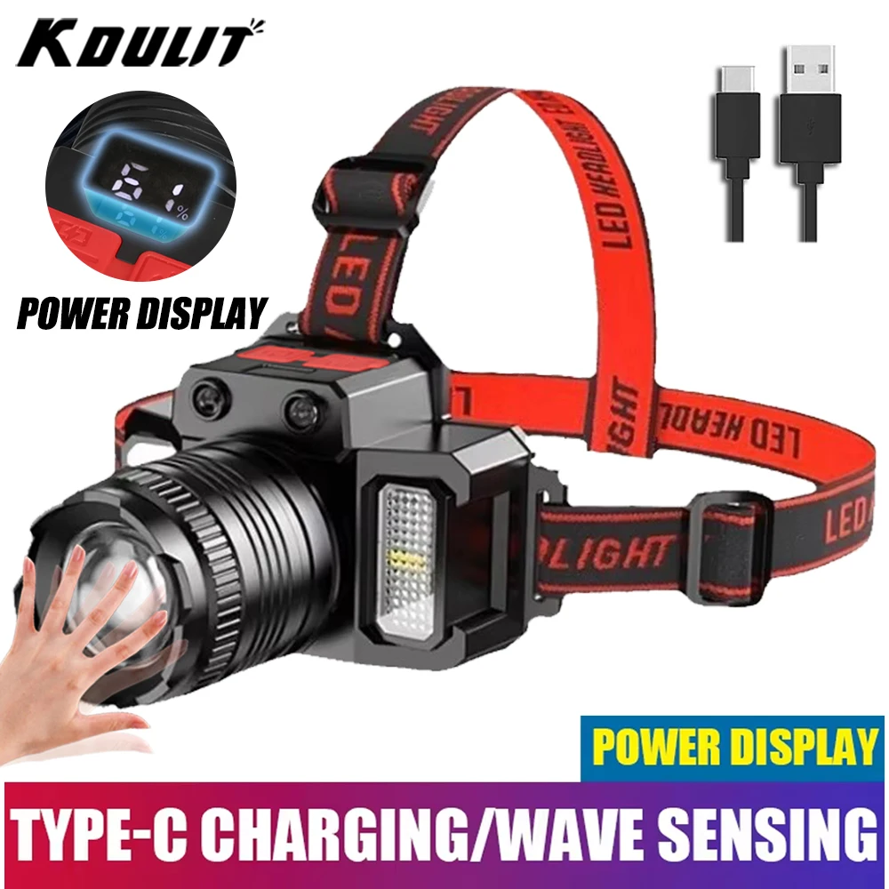 New Upgrade T51 Rechargeable LED Headlamp Motion Sensor Head Flashlight with Built-in Battery Emergency Camping Fishing Lantern
New Upgrade T51 Rechargeable LED Headlamp Motion Sensor Head Flashlight with Built-in Battery Emergency Camping Fishing Lantern