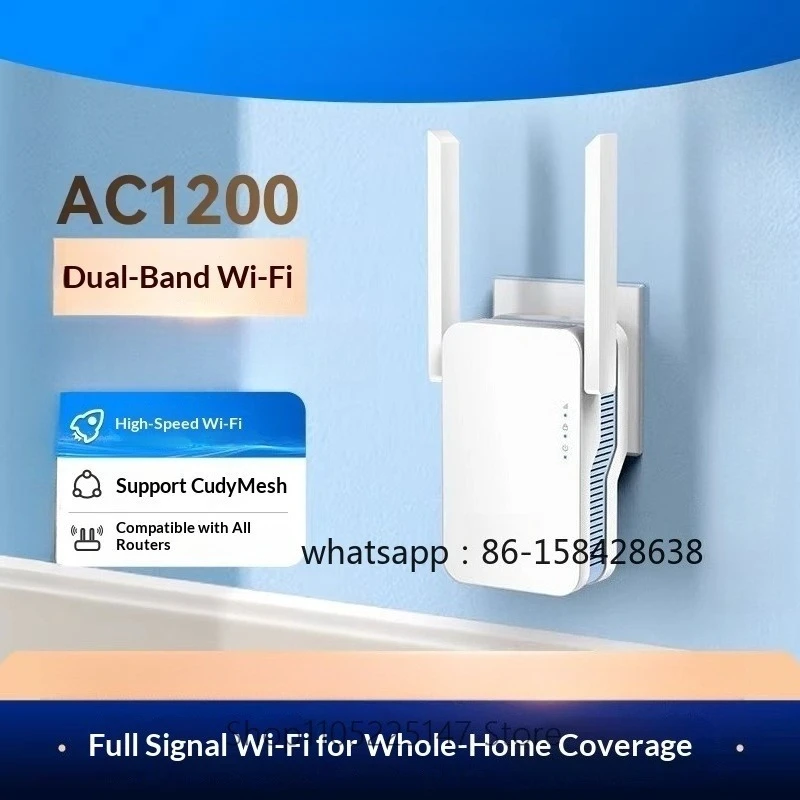Wireless Signal Amplifier AC1200 WiFi Amplifier Signal Booster Wireless Repeater Signal Relay
Wireless Signal Amplifier AC1200 WiFi Amplifier Signal Booster Wireless Repeater Signal Relay