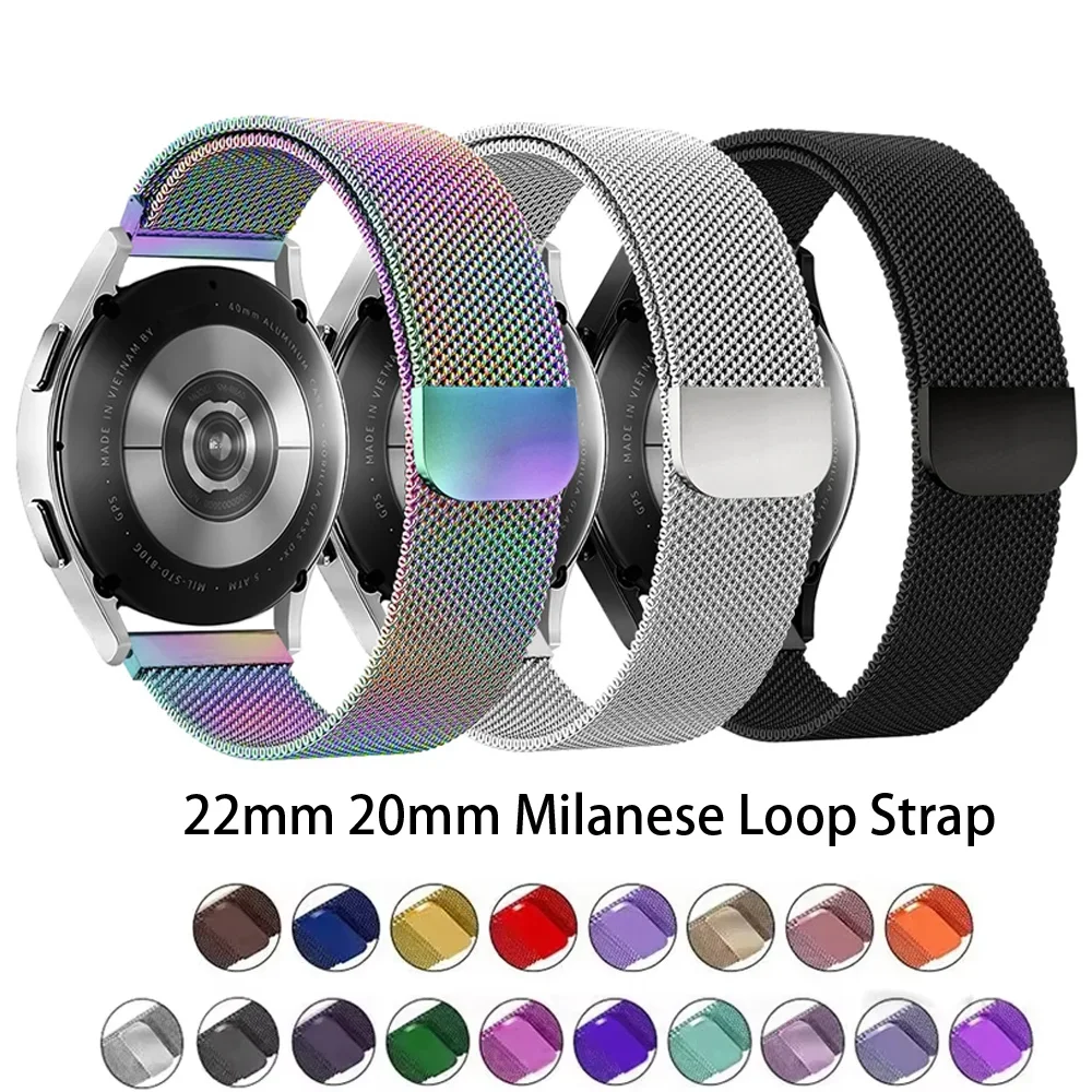 Миланский ремешок-петля для Samsung Galaxy Watch 7-FE-6-5-4-Классический металлический магнитный браслет Huawei watch GT 4-3-pro-2 Ремешок 20 мм 22 мм
Миланский ремешок-петля для Samsung Galaxy Watch 7-FE-6-5-4-Классический металлический магнитный браслет Huawei watch GT 4-3-pro-2 Ремешок 20 мм 22 мм