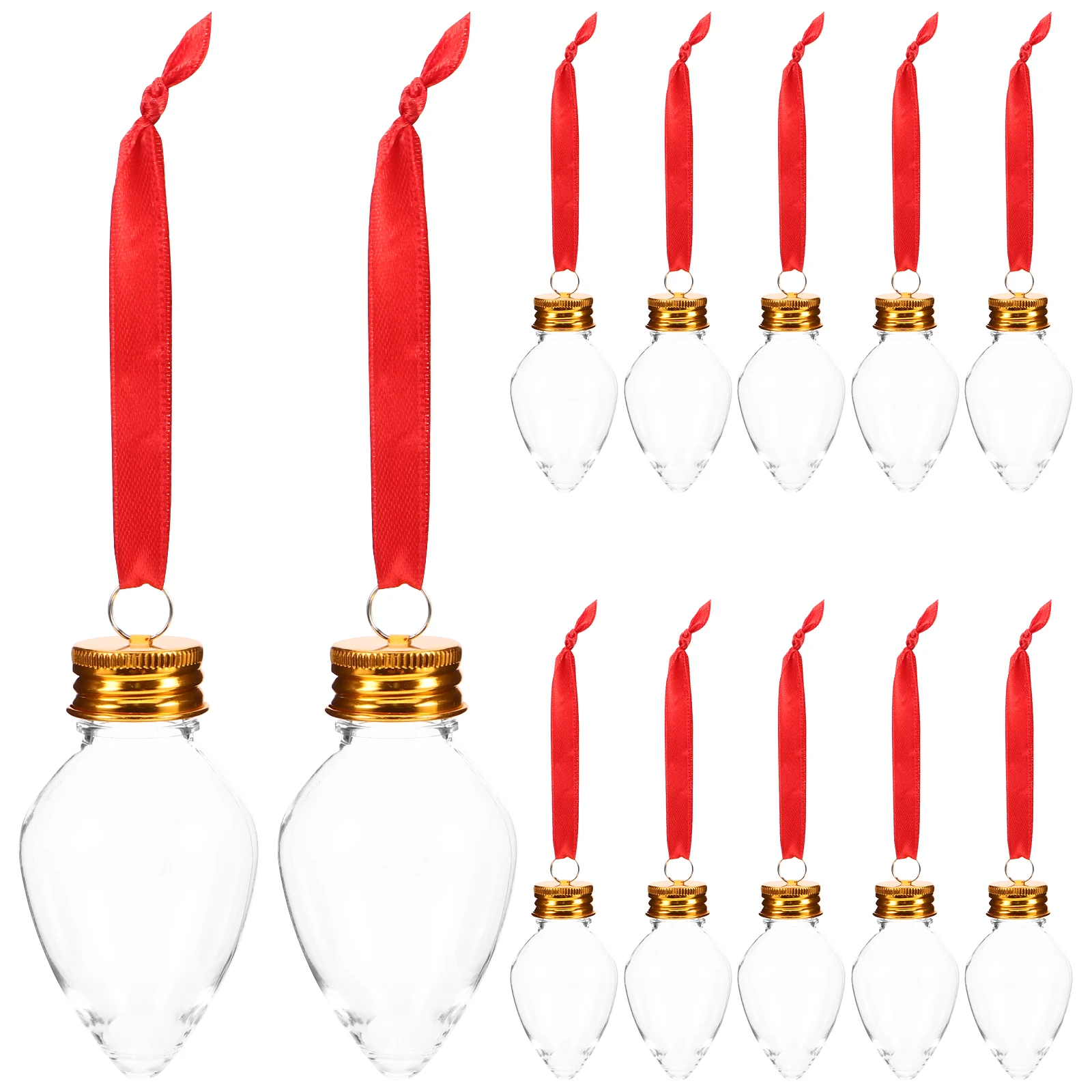 12pcs Christmas Ornament Bottles Clear Plastic Fillable Hanging Decor For Diy Holiday Crafts Reusable Mini Treat Boxes Party
12pcs Christmas Ornament Bottles Clear Plastic Fillable Hanging Decor For Diy Holiday Crafts Reusable Mini Treat Boxes Party