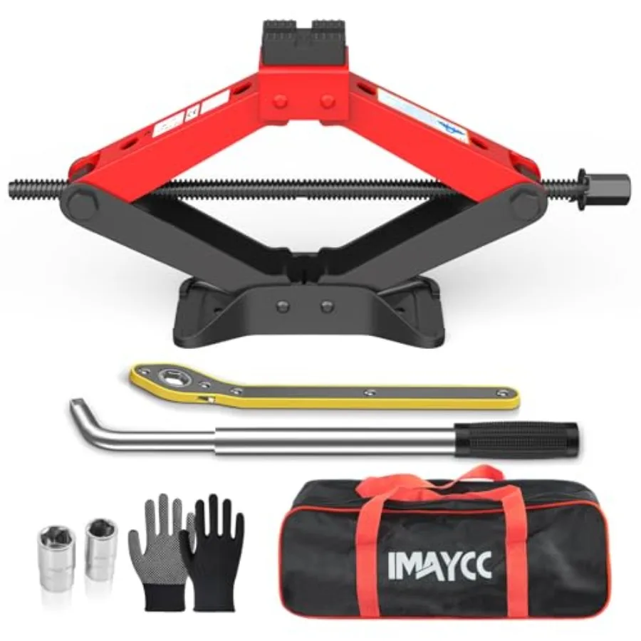 Portable Car Jack Kit 3 Ton, Heavy Duty Steel Scissor Jack for Car SUV MPV, Black, Includes Lug Wrench Emergency Tire Changing
Portable Car Jack Kit 3 Ton, Heavy Duty Steel Scissor Jack for Car SUV MPV, Black, Includes Lug Wrench Emergency Tire Changing