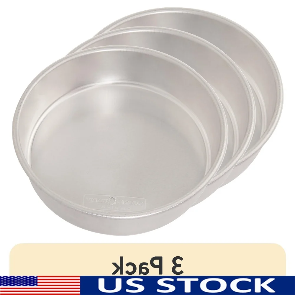 3 Pack Aluminum Round Layer Cake Pan Natural Non Stick Bakeware Even Heating Professional Pastry Baking Essential Tool
3 Pack Aluminum Round Layer Cake Pan Natural Non Stick Bakeware Even Heating Professional Pastry Baking Essential Tool