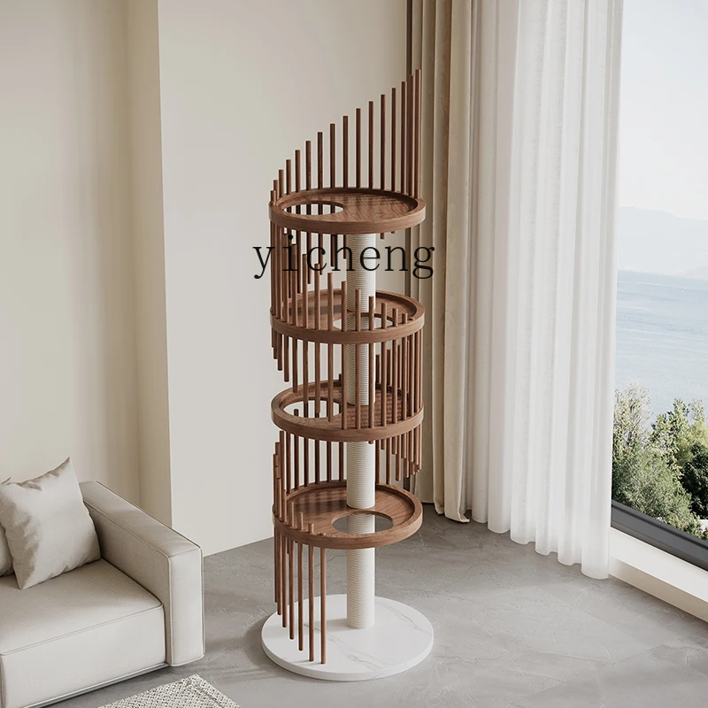 HYS solid wood cat climbing frame home occupies a small area, design sense sisal column cat climbing frame tree integration
HYS solid wood cat climbing frame home occupies a small area, design sense sisal column cat climbing frame tree integration