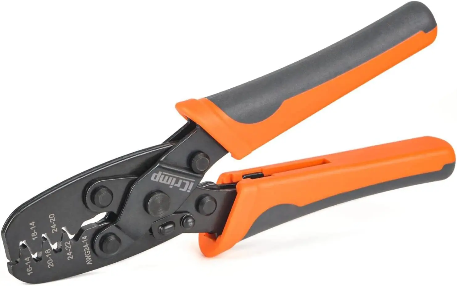 Open Barrel Terminal Crimping Tool for Molex DELPHI AMP TYCO Deutsch Terminals, 24-14 AWG Crimper, Two Step Crimp, B Profile
Open Barrel Terminal Crimping Tool for Molex DELPHI AMP TYCO Deutsch Terminals, 24-14 AWG Crimper, Two Step Crimp, B Profile