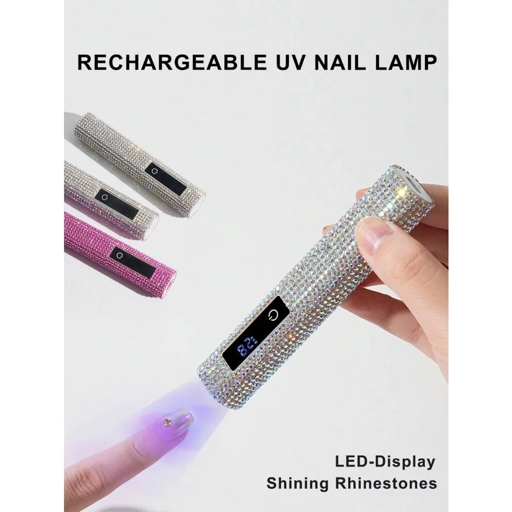 1pc LED UV Diamond Nail Lamp, Portable Touch Display Nail Curing Light, USB Rechargeable Quick Dry for Gel Polish Rhinestones
1pc LED UV Diamond Nail Lamp, Portable Touch Display Nail Curing Light, USB Rechargeable Quick Dry for Gel Polish Rhinestones