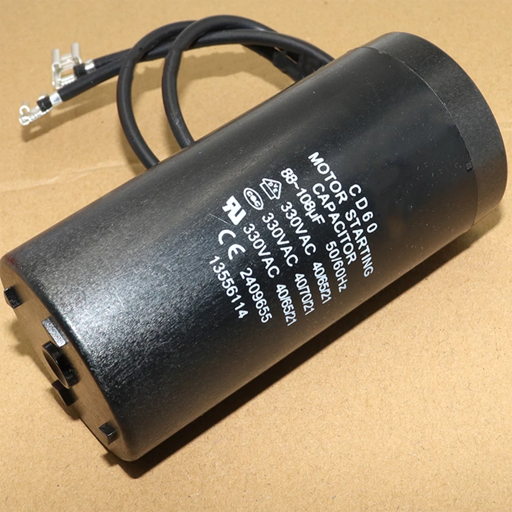 Refrigerator Motor Start Capacitor 330VAC CD60 50HZ 60Hz 88-108UF Refrigerator Freezer Compressor Starting Capacitor Accessories
Refrigerator Motor Start Capacitor 330VAC CD60 50HZ 60Hz 88-108UF Refrigerator Freezer Compressor Starting Capacitor Accessories