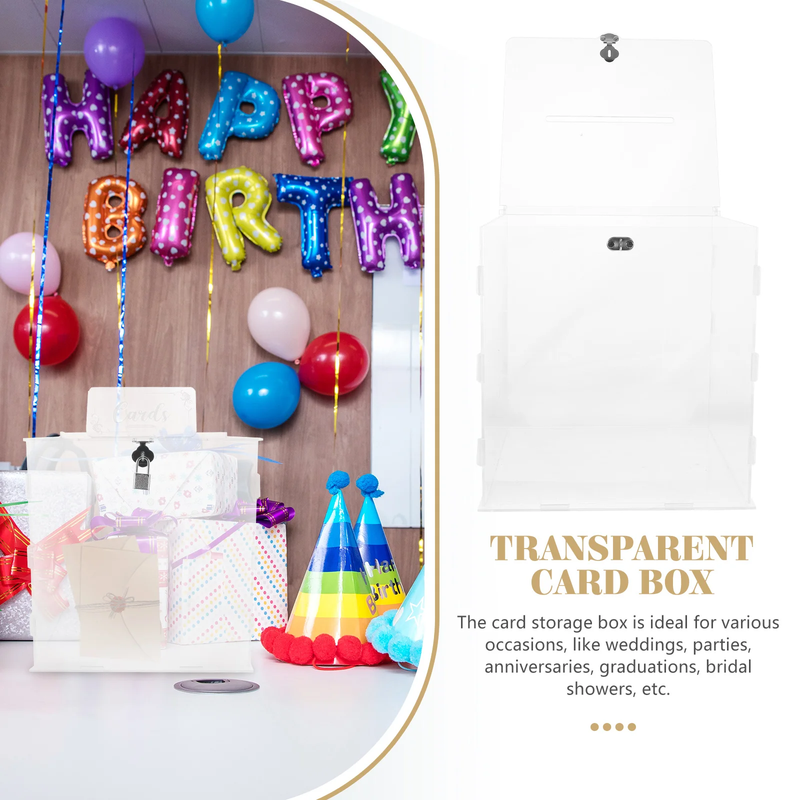 Elegant Clear Acrylic Wedding Card Box With Lock Creative Design For Storing Cards Envelopes Gifts Ideal For All Occasions
Elegant Clear Acrylic Wedding Card Box With Lock Creative Design For Storing Cards Envelopes Gifts Ideal For All Occasions