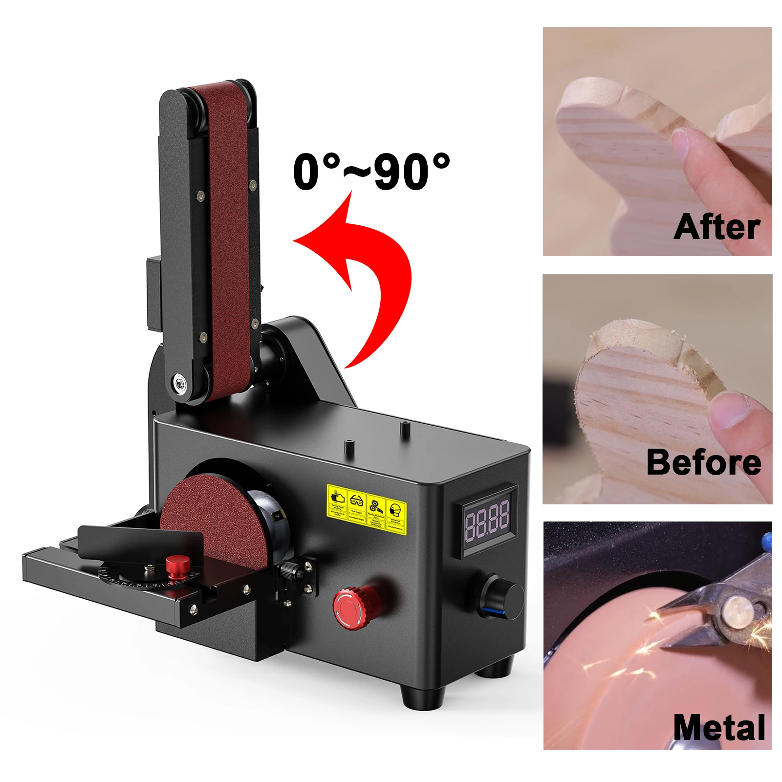 TwoTrees Multi-Purpose Grinder 200W Electric power 0-90° adjustable Mini Belt Sander Sanding Polishing Deburring for Wood Metal
TwoTrees Multi-Purpose Grinder 200W Electric power 0-90° adjustable Mini Belt Sander Sanding Polishing Deburring for Wood Metal