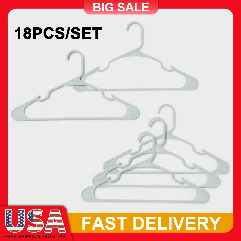 18 Pack Plastic Clothes Hangers with Notches Mint Green for Shirts Dresses Pants Jackets Adult Closet Organization Space Saving
18 Pack Plastic Clothes Hangers with Notches Mint Green for Shirts Dresses Pants Jackets Adult Closet Organization Space Saving