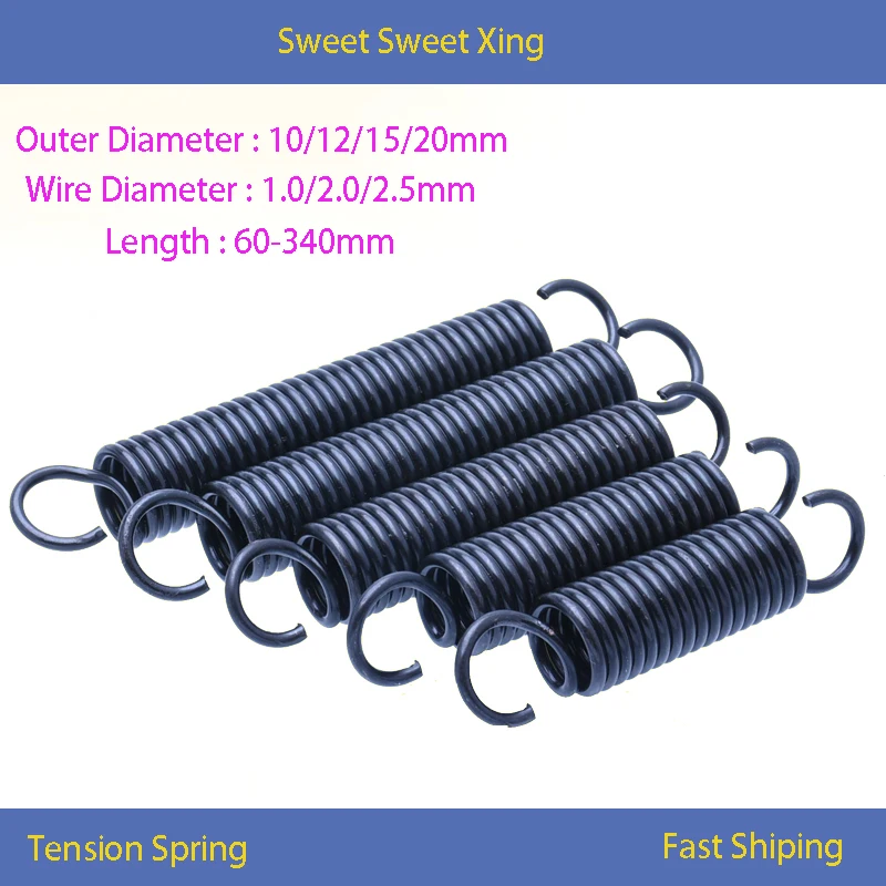 Opening Hook 65Mn Steel Tensile Pull Back Spiral Strong Compression Spring, Wire Diameter 1.0/2.0/2.5mm
Opening Hook 65Mn Steel Tensile Pull Back Spiral Strong Compression Spring, Wire Diameter 1.0/2.0/2.5mm