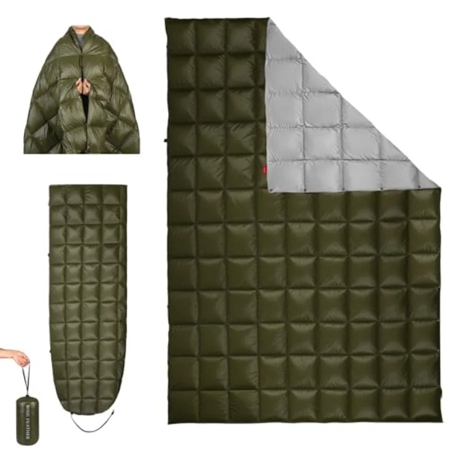 Down Camping Blanket - Lightweight Packable Warm and Puffy Outdoor Travel Quilt for Sleep Hiking Backpacking Stadium Festivals
Down Camping Blanket - Lightweight Packable Warm and Puffy Outdoor Travel Quilt for Sleep Hiking Backpacking Stadium Festivals