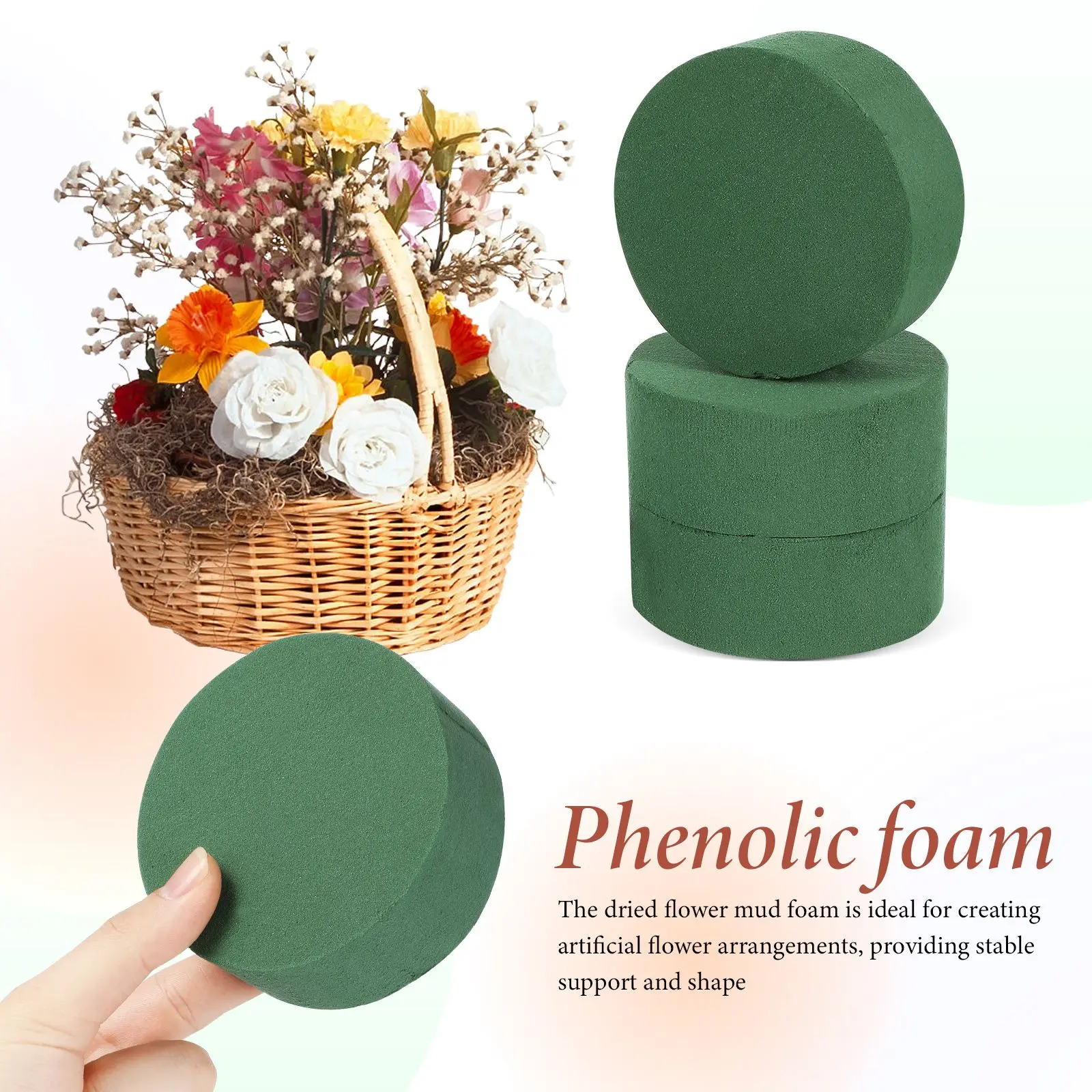 4 Pcs Dried Flower Mud Craft Foam Block Dry and Wet Floral Arrangement Supplies Bulk Crafts Phenolic
4 Pcs Dried Flower Mud Craft Foam Block Dry and Wet Floral Arrangement Supplies Bulk Crafts Phenolic