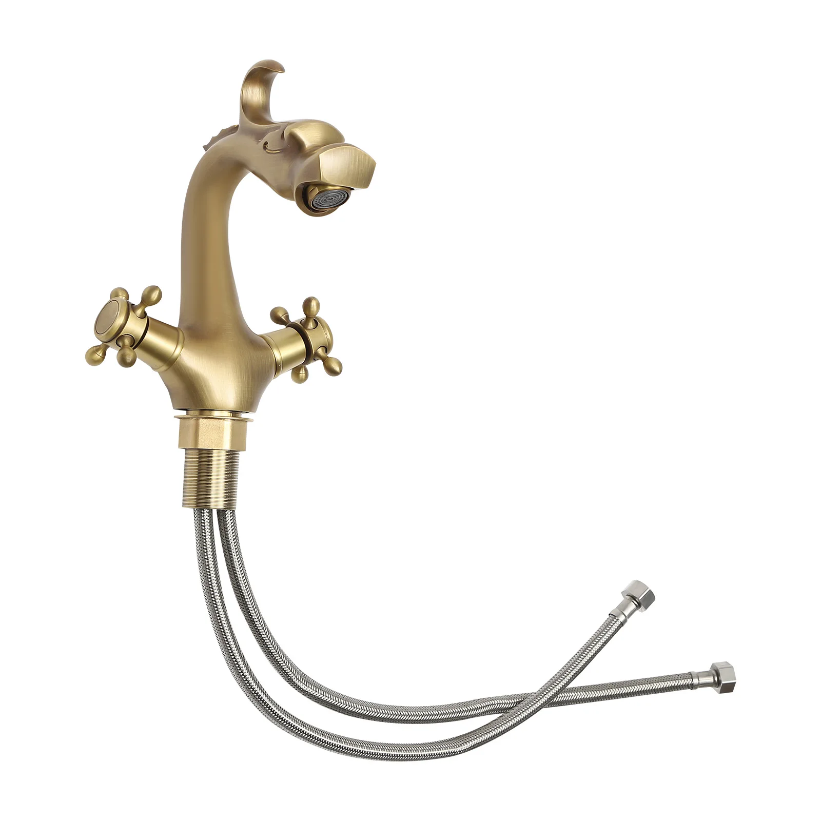 Bathroom Faucet with Brass and Ceramic Valve Core, Dual Hot and Cold Water Control (32-176℉), 4.3" Spout Height – Anti-Drip,
Bathroom Faucet with Brass and Ceramic Valve Core, Dual Hot and Cold Water Control (32-176℉), 4.3" Spout Height – Anti-Drip,