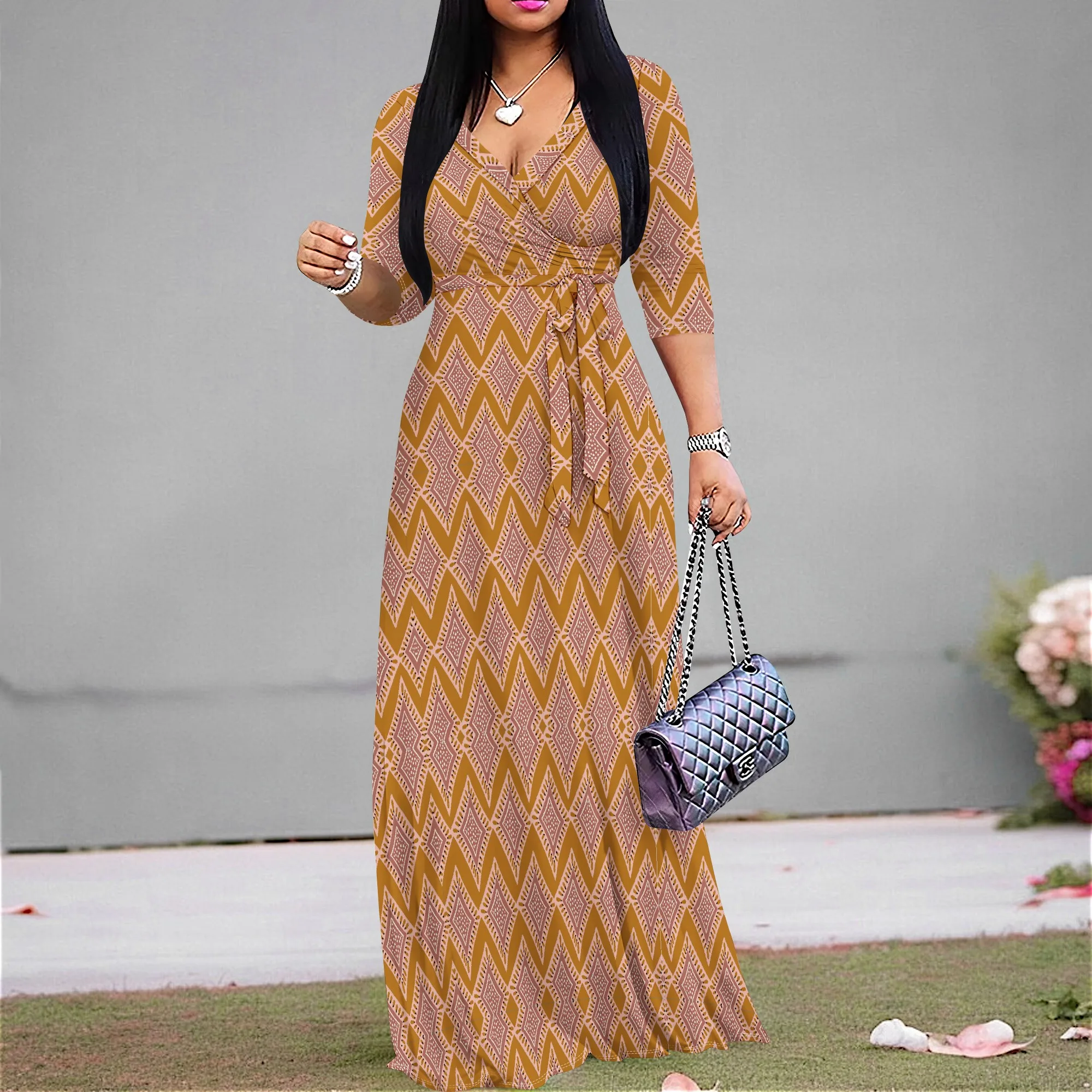 Elegant Retro-Inspired Wrap Maxi Dress – Subtle Zigzag Geometry for Effortless Everyday Style
Elegant Retro-Inspired Wrap Maxi Dress – Subtle Zigzag Geometry for Effortless Everyday Style
