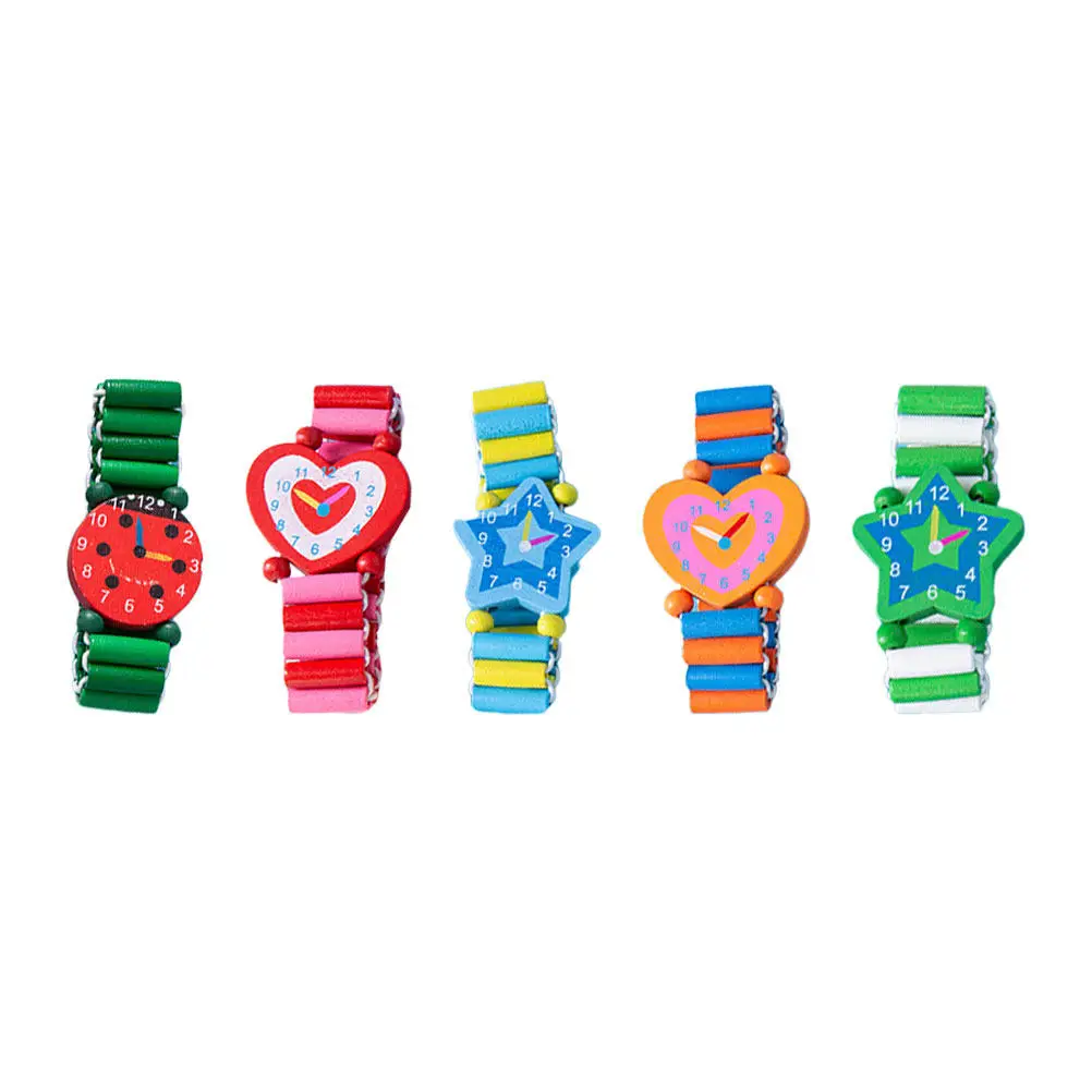 5Pcs Children Colorful Wooden Wrist Bracelets Lovely Cartoon Watches Educational Time Learning Parent Child Interactive Gift
5Pcs Children Colorful Wooden Wrist Bracelets Lovely Cartoon Watches Educational Time Learning Parent Child Interactive Gift