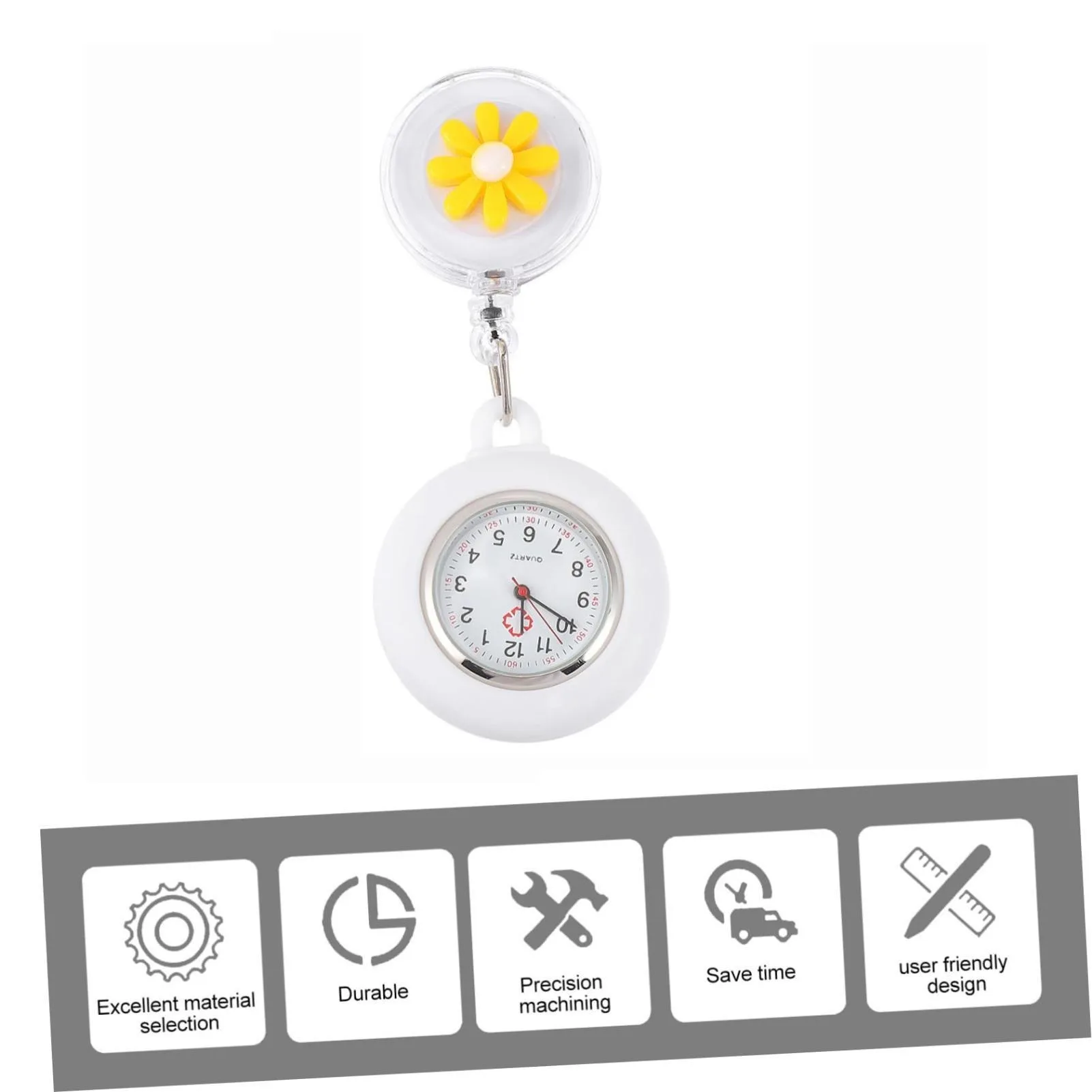 Nurse Lapel Watch Clip On Watch Retractable Nurse Fob Watch Cute Chrysanthemum Daisy Nursing Watch for Nurse Doctor
Nurse Lapel Watch Clip On Watch Retractable Nurse Fob Watch Cute Chrysanthemum Daisy Nursing Watch for Nurse Doctor