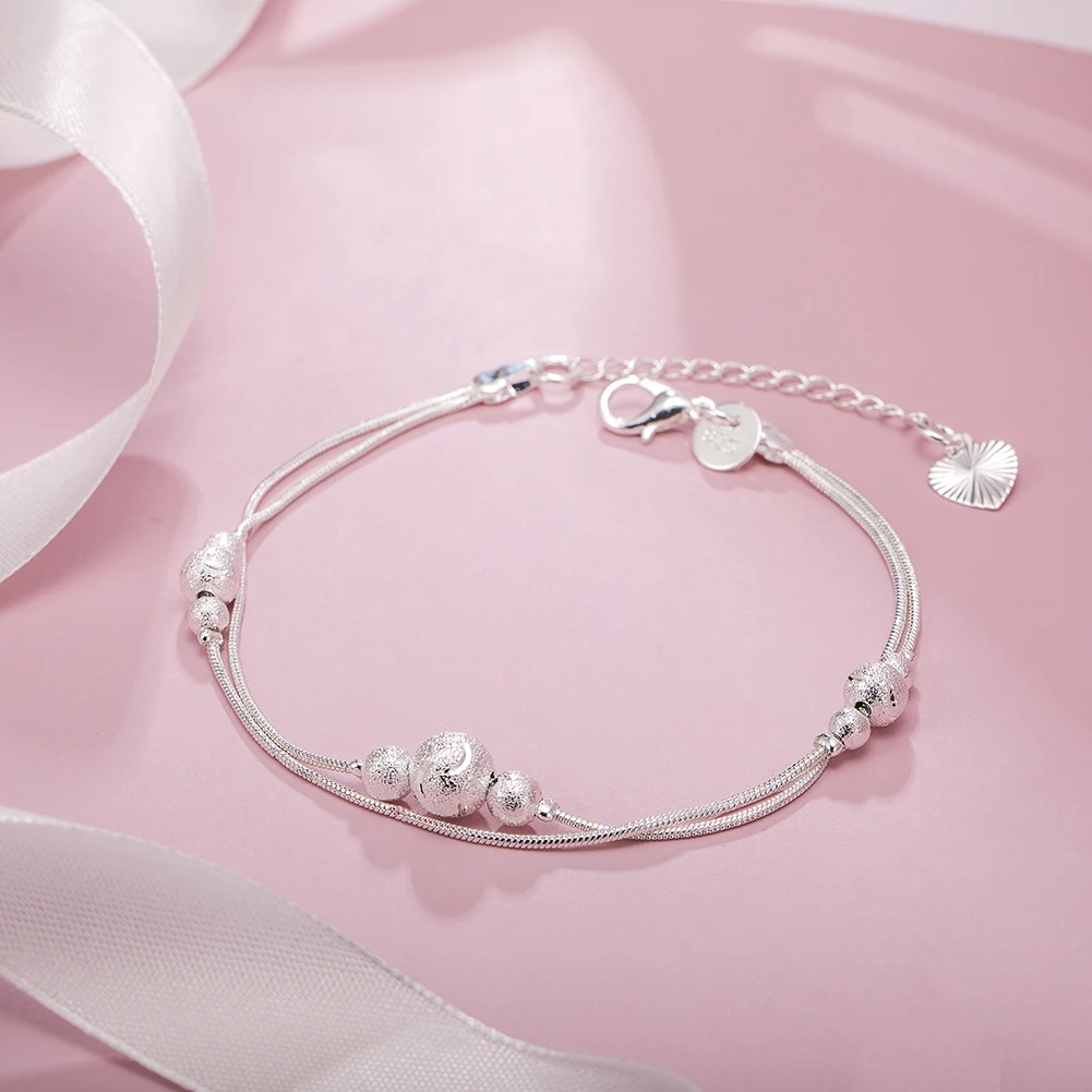 925 Sterling Silver Geometry beads Chain Bracelet for Women Men Fashion Wedding Fine Jewelry Christmas Gift
925 Sterling Silver Geometry beads Chain Bracelet for Women Men Fashion Wedding Fine Jewelry Christmas Gift