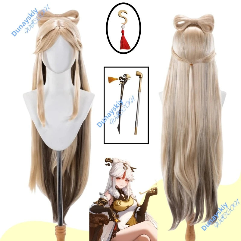 Парик Ningguang Genshin Impact, длинные волосы для косплея с застежкой, кисточками, шпилька, реквизит, бесплатная шапочка для парика для девочек, ролевые игры на Хэллоуин
Парик Ningguang Genshin Impact, длинные волосы для косплея с застежкой, кисточками, шпилька, реквизит, бесплатная шапочка для парика для девочек, ролевые игры на Хэллоуин