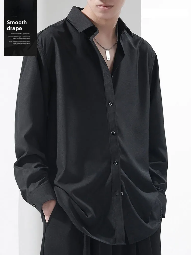 Men's Long Sleeve Fleece Lined Shirt Loose Fit Warm Outerwear Black High End Feeling Autumn Winter Fashion Trendy Youth Style
Men's Long Sleeve Fleece Lined Shirt Loose Fit Warm Outerwear Black High End Feeling Autumn Winter Fashion Trendy Youth Style