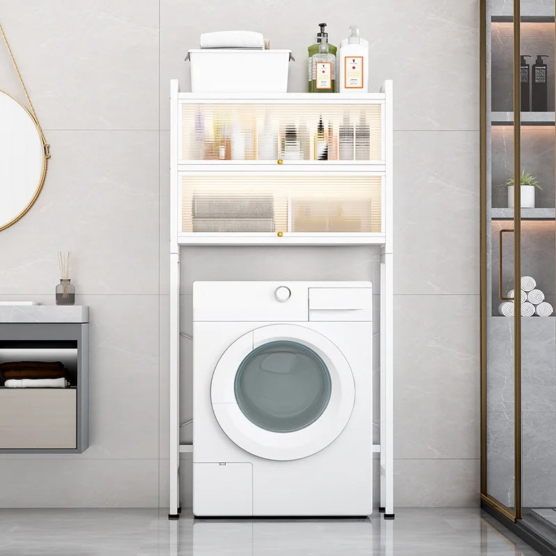 Bathroom rack with door Washing machine Toilet rack Above storage rack with door shelf Household
Bathroom rack with door Washing machine Toilet rack Above storage rack with door shelf Household