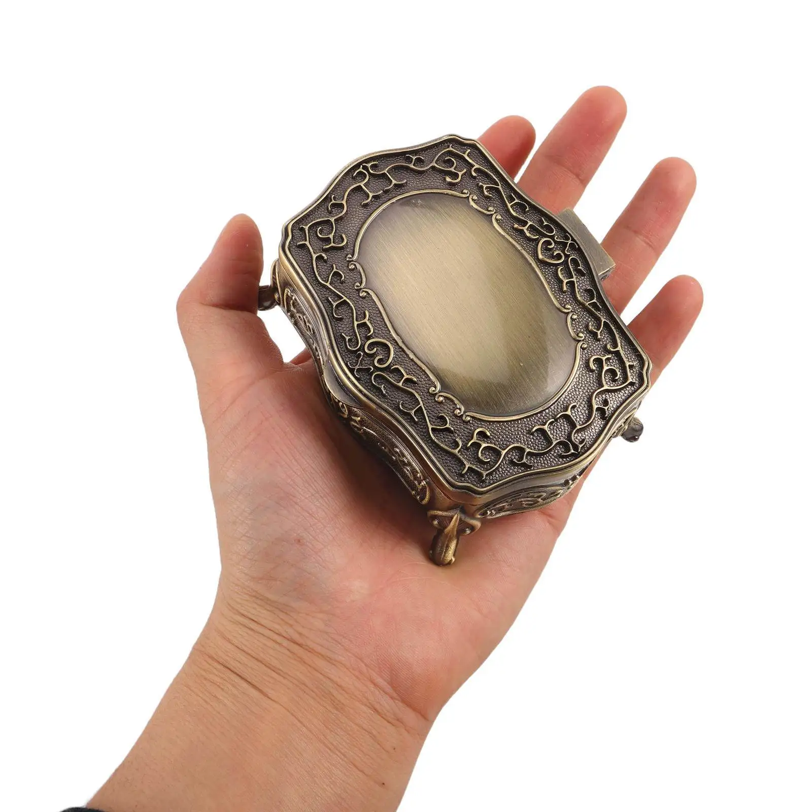 Vintage Trinket Storage Organizer Metal Rectangular Keepsake Box Classic Jewelry Chest for Rings Earrings Necklace
Vintage Trinket Storage Organizer Metal Rectangular Keepsake Box Classic Jewelry Chest for Rings Earrings Necklace