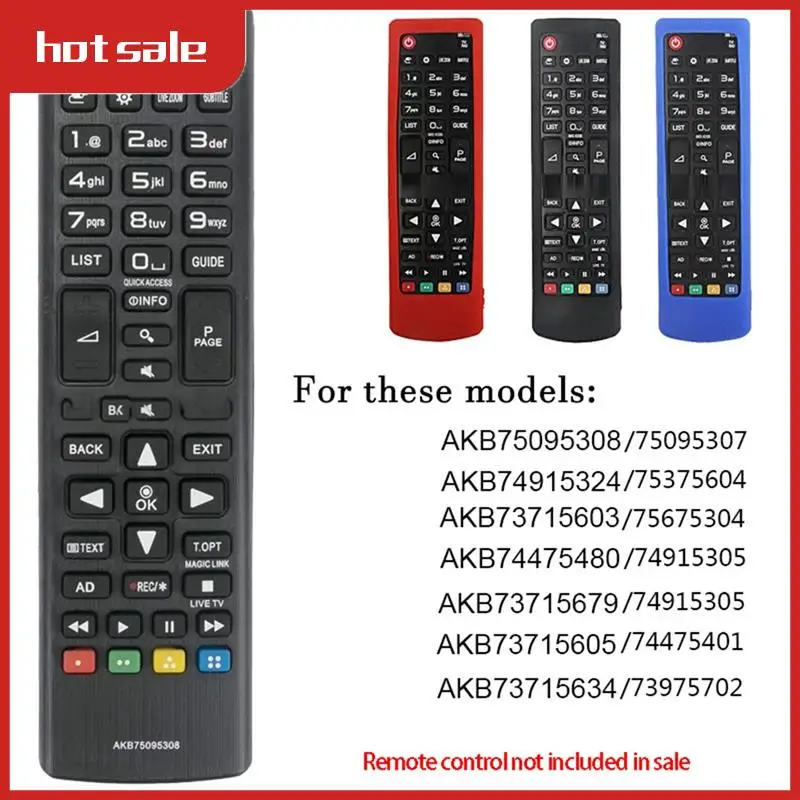 Set Of 5 Silicone Covers For AKB Series Remotes - Fits AKB75375604, AKB75095308, AKB73715601 Models
Set Of 5 Silicone Covers For AKB Series Remotes - Fits AKB75375604, AKB75095308, AKB73715601 Models