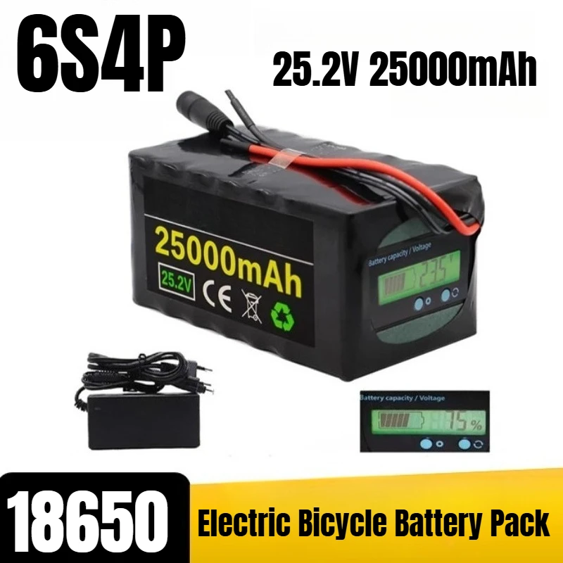 6S4P 18650 25.2V 25000mAh Electric Bicycle Battery Pack
6S4P 18650 25.2V 25000mAh Electric Bicycle Battery Pack