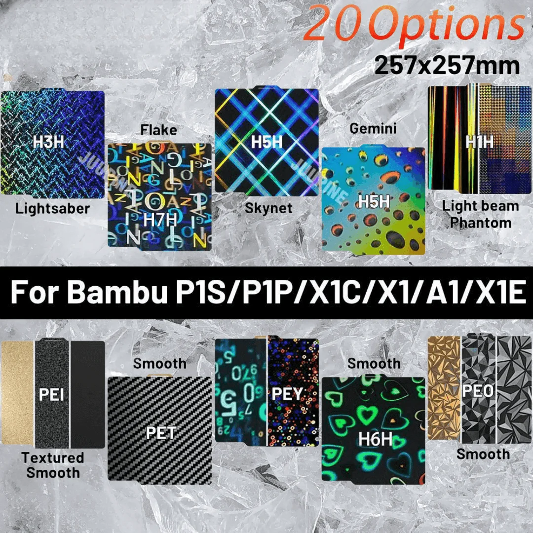 Для Bambu Lab P1S Наборная пластина A1 X1C Pei Текстура 257x257 H1H PEY Peo Пружинная сталь для Bambulabs X1 Carbon Bambulab P1P
Для Bambu Lab P1S Наборная пластина A1 X1C Pei Текстура 257x257 H1H PEY Peo Пружинная сталь для Bambulabs X1 Carbon Bambulab P1P