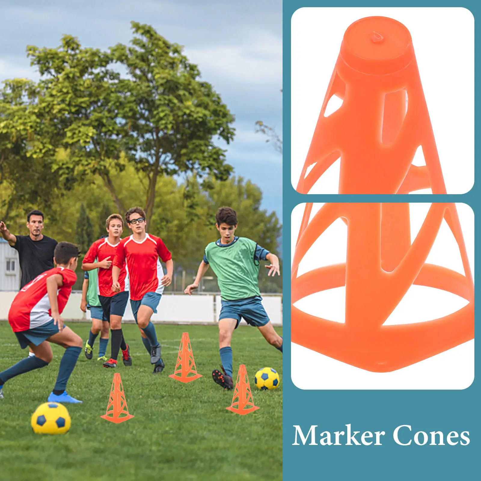 10pcs 23Cm Football Obstacle Marker Cones Collapsible Slotted Design For Training Drills Windproof Sports Cones Neon Orange Team
10pcs 23Cm Football Obstacle Marker Cones Collapsible Slotted Design For Training Drills Windproof Sports Cones Neon Orange Team