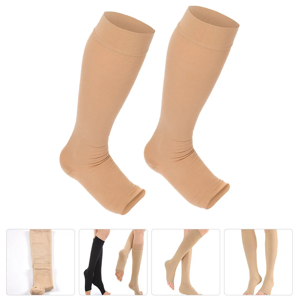 1 пара компрессионных чулок для женщин, эластичные поддерживающие носки до икры с открытым носком, тонкие эластичные венозные носки для восстановления
1 пара компрессионных чулок для женщин, эластичные поддерживающие носки до икры с открытым носком, тонкие эластичные венозные носки для восстановления