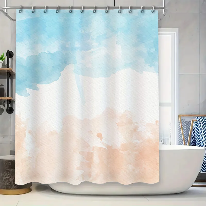 Синяя акварельная занавеска для ванной, водонепроницаемая занавеска для душа для декора ванной комнаты, украшение дома, мягкая ткань с люверсами, верхние кольца Blu
Синяя акварельная занавеска для ванной, водонепроницаемая занавеска для душа для декора ванной комнаты, украшение дома, мягкая ткань с люверсами, верхние кольца Blu