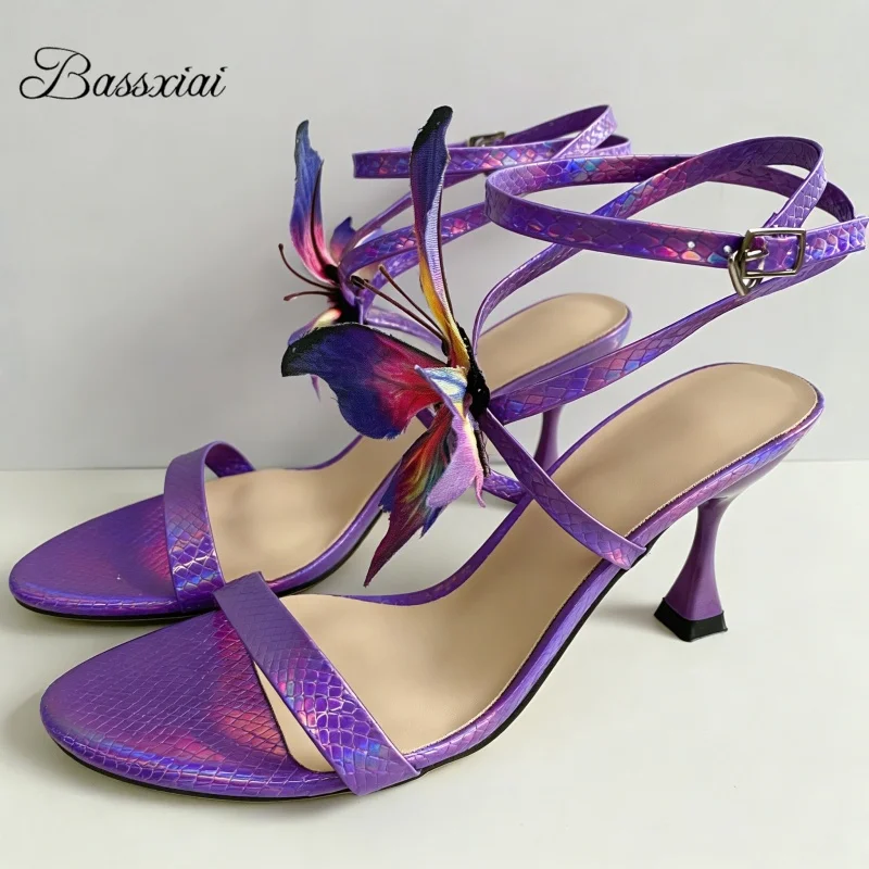 Vivid Butterfly-Flower Modern Sandals Women Unique High Heel Ankle Wrap Party Shoes For Girls Summer
Vivid Butterfly-Flower Modern Sandals Women Unique High Heel Ankle Wrap Party Shoes For Girls Summer