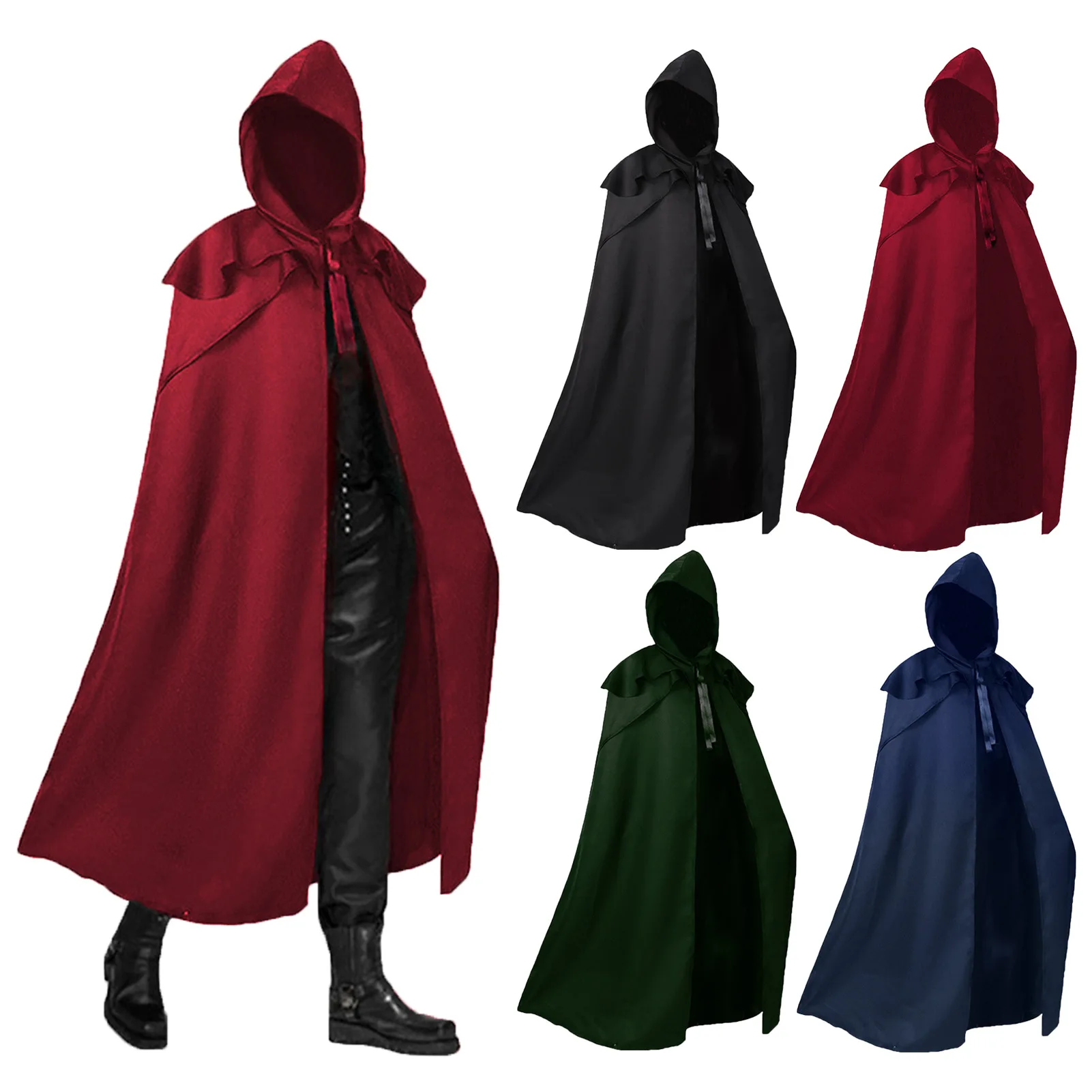 Medieval Gothic Long Hooded Cloak loween Costume Vintage Sle Women's Ethnic Faion Stage Clothing Polyester Material
Medieval Gothic Long Hooded Cloak loween Costume Vintage Sle Women's Ethnic Faion Stage Clothing Polyester Material