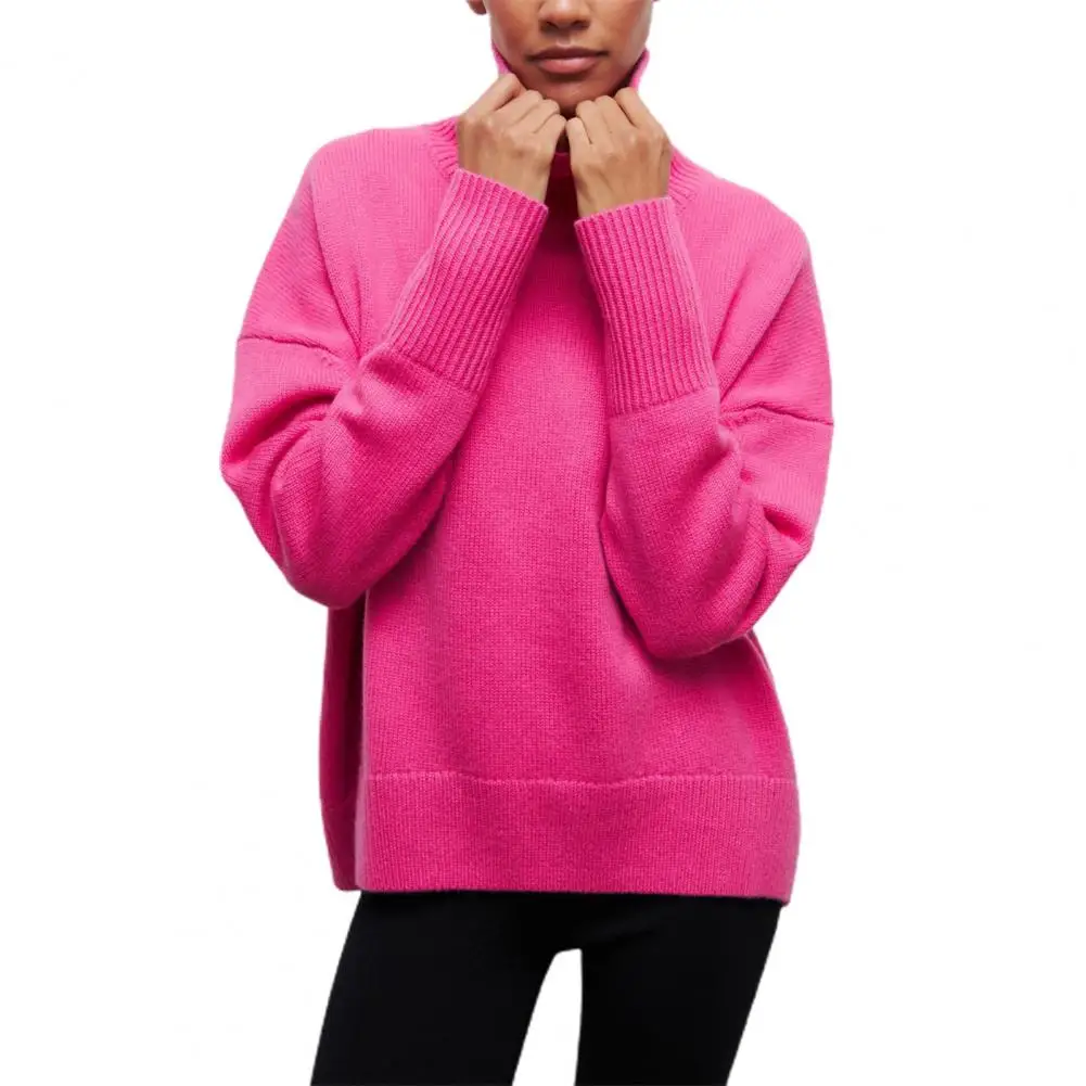 Fall Winter Women Sweater High Collar Neck Protection Solid Color Thin Warm Long Sleeve Loose Pullover Casual Lady Sweater
Fall Winter Women Sweater High Collar Neck Protection Solid Color Thin Warm Long Sleeve Loose Pullover Casual Lady Sweater