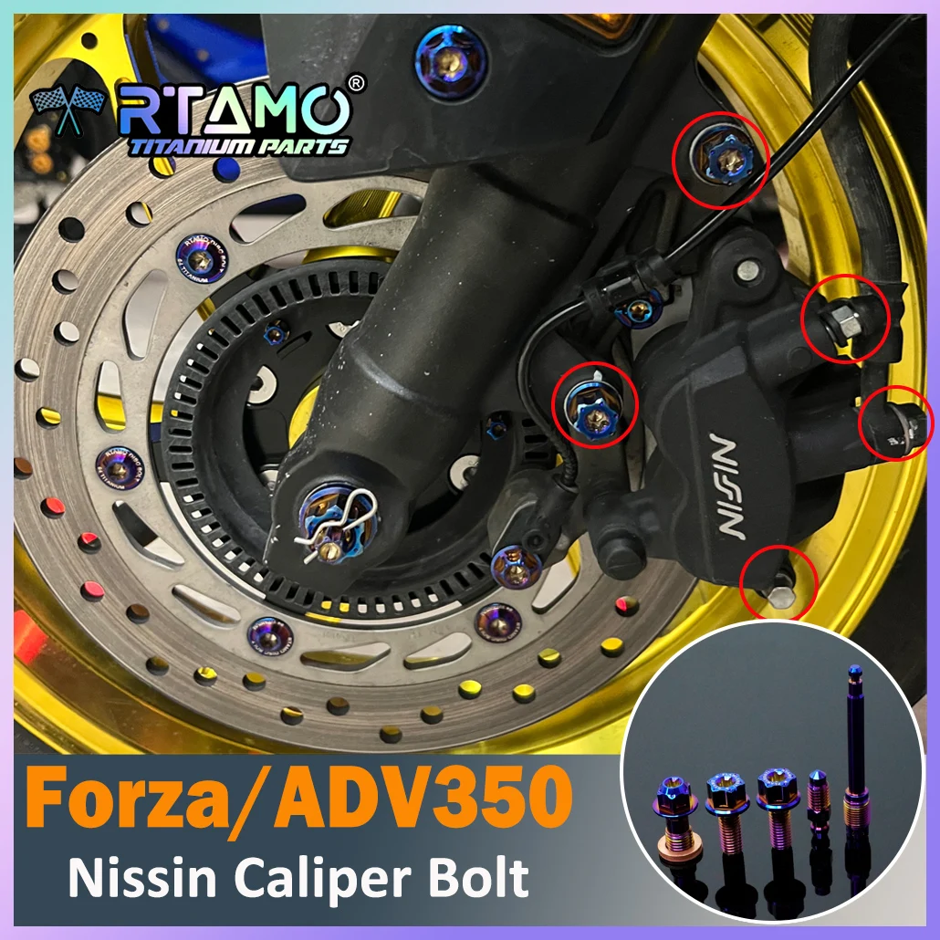 RTAMO Titanium Alloy Bolts set for Nissin Brake Caliper Bnajo Bleeder Pin for Honda adv350 Forza350
RTAMO Titanium Alloy Bolts set for Nissin Brake Caliper Bnajo Bleeder Pin for Honda adv350 Forza350