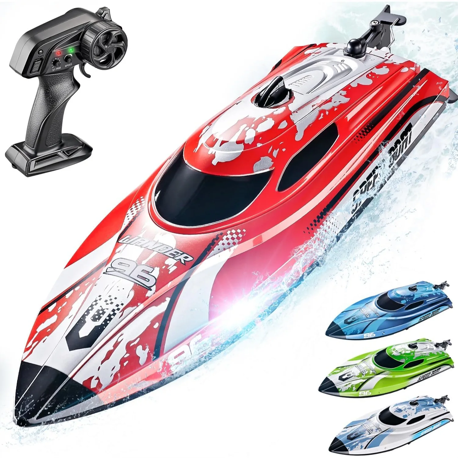 12 Inch RC Boat 25 KPH Remote Control Boat For Kids And Adults With 700mAh Battery LED Lights And 2.4GHz Radio System
12 Inch RC Boat 25 KPH Remote Control Boat For Kids And Adults With 700mAh Battery LED Lights And 2.4GHz Radio System