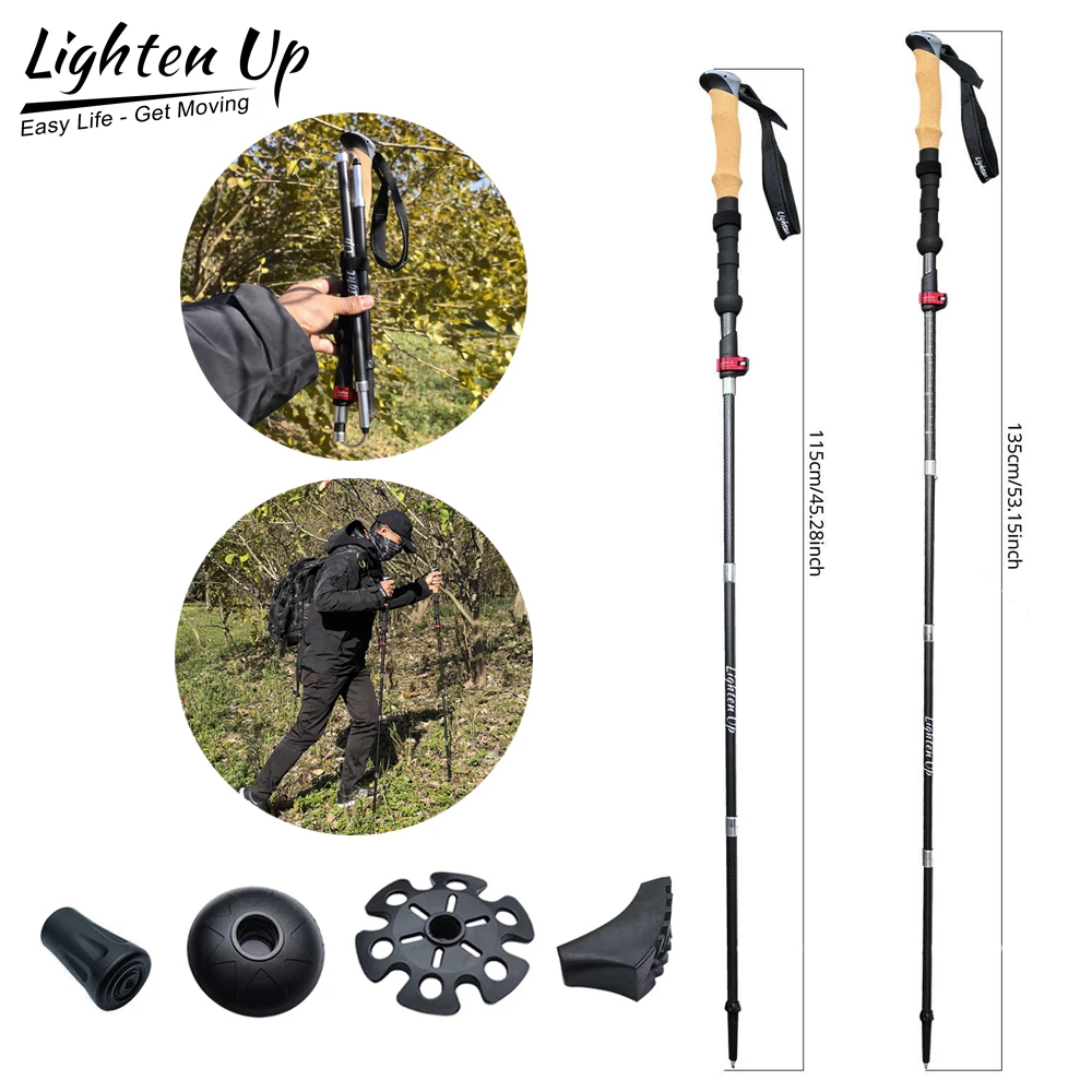 NEW Matte Trekking Pole Ultralight Carbon Fiber Cane Folding Hiking Nordic Walking Stick Quick Flip-Lock Telescopic Crutches
NEW Matte Trekking Pole Ultralight Carbon Fiber Cane Folding Hiking Nordic Walking Stick Quick Flip-Lock Telescopic Crutches