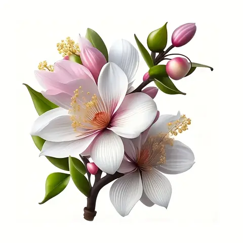 1pc Beautiful Magnolia Flower Sticker, Waterproof Decal for Car, Laptop & Daily Decor