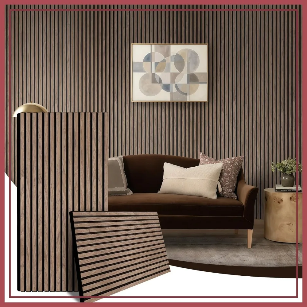 Acoustic Wood Slat Wall Panels, 2-Pack – 47.2x23.6x0.7 In, Sound Absorbing, Covers 15.5 Sq Ft, Walnut
Acoustic Wood Slat Wall Panels, 2-Pack – 47.2x23.6x0.7 In, Sound Absorbing, Covers 15.5 Sq Ft, Walnut