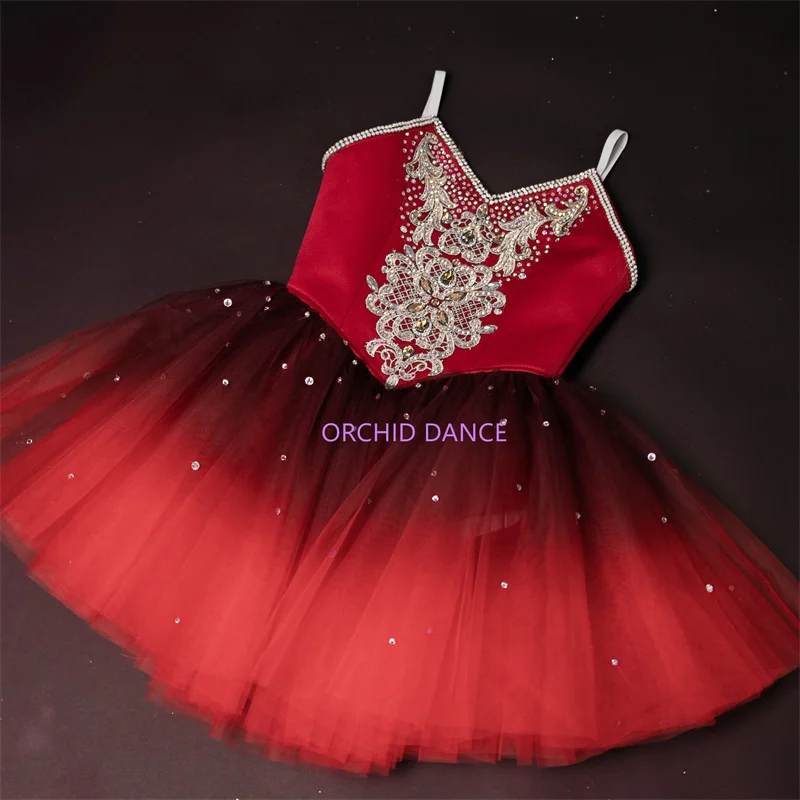 Exquisite Professional High Quality Custom Size Kids Girls Modern Short Red Ballet Dance Romantic Tutu Dress Costumes
Exquisite Professional High Quality Custom Size Kids Girls Modern Short Red Ballet Dance Romantic Tutu Dress Costumes