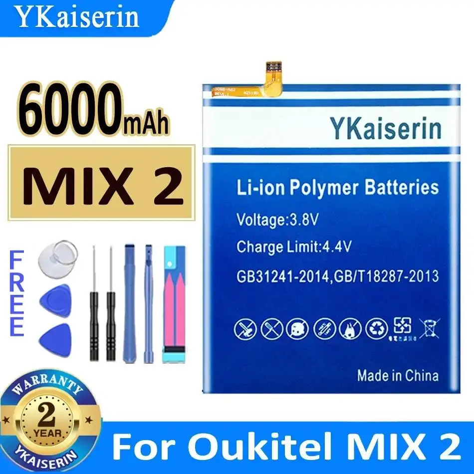Mobile Phone Battery 6000mAh High-Efficiency For Oukitel Mix 2 Premium Replacement
Mobile Phone Battery 6000mAh High-Efficiency For Oukitel Mix 2 Premium Replacement